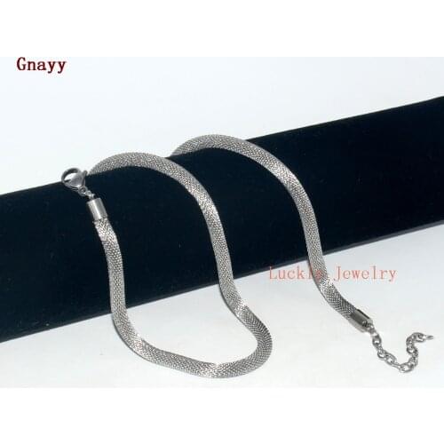 2017 Brand New stainless steel 5mm thick 19'' Flexible Mesh Chain LANTERN MESH Necklace + extension chain