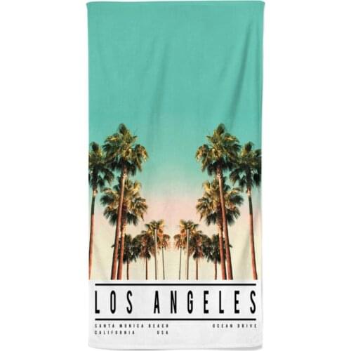 Beach Sea Towel Los Angeles Palm Pattern