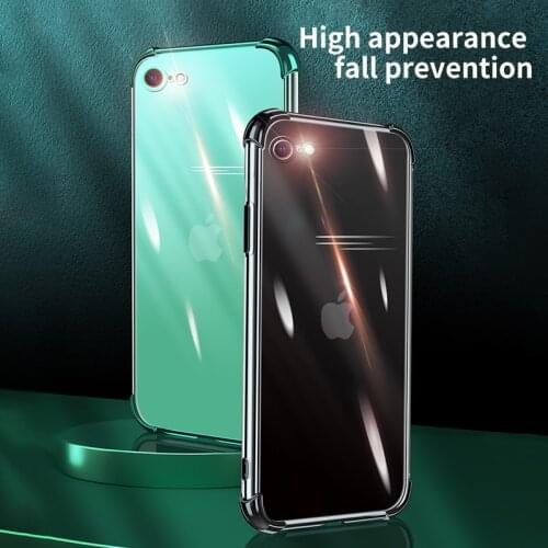 Luxury Silicone Soft Plating Lens Protection Electroplated Mobile Phone Case For iPhone 7 8 Plus 12 Pro Max 11 Back Cover Fundas