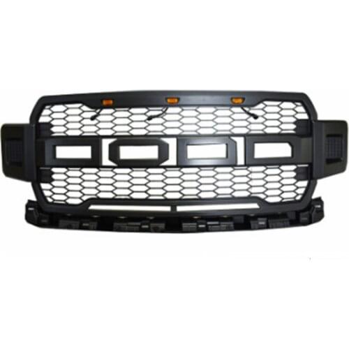 Body Parts Perfect Fitment Racing Bumper Grill Front Grille without Light For Ford F150 2018 2019 2020 Matte Black Raptor Style