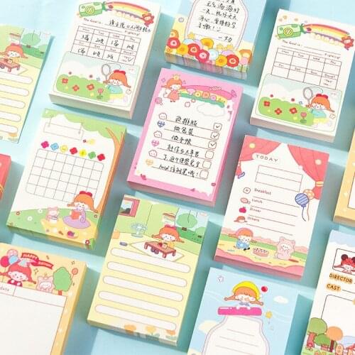 Yisuremia Kawaii 100 Sheets Memo Pads Note Paper To Do List Check List Daily Planner Notepad Paperlaria Korean School Stationery