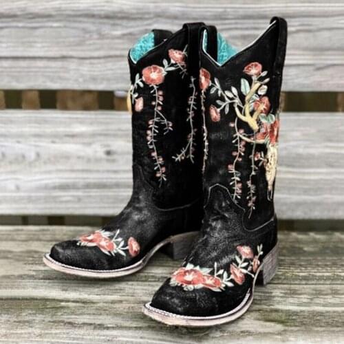 Womens Ladies Retro Bohemian Style Ankle Boots Booties Casual Shoes Womens Winter Autumn Boots Botas Mujer Invierno 2021