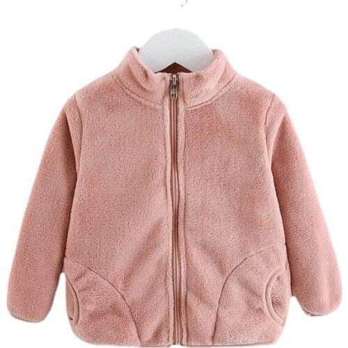 Toddler Girl Winter Clothes 2021 Flannel Jacekts V-neck Cotton Long Sleeve Heavyweight Warm Baby Girls Outfits High Quality