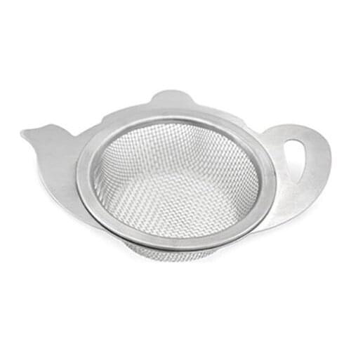 100pcs Stainless Steel Tea Strainer with Handle Mesh Infuser Container Holder for Teapot Mugs Cups Loose Tea Brewing Tools