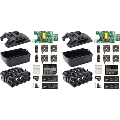 2Set Plastic Case Nesting Single Cell Protection Board PCB For Makita 18V Battery BL1830,5Ah-Label & 3Ah-Label