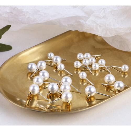 20pcs highlight pearl earrings Japanese and Korean temperament hypoallergenic wild DIY handmade earrings earring material