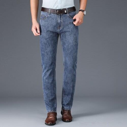 2021 Mens Thin Jeans Summer Slim Micro Elastic Mens Pants Straight Tube Fashion Brand Casual Pants