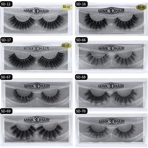 Romantic Bear 3D mink hair False Eyelashes Thick Natural Long Reusable Fake Lashes Hand made mink lashes 10pairs/lot