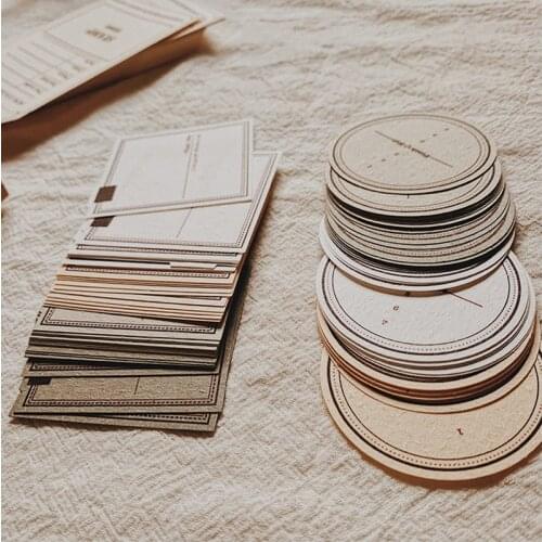 40PCS Vintage Hand-made Vanilla Paper Material DIY Scrapbooking Junk Journal TAG. Base Collage Decoration Material