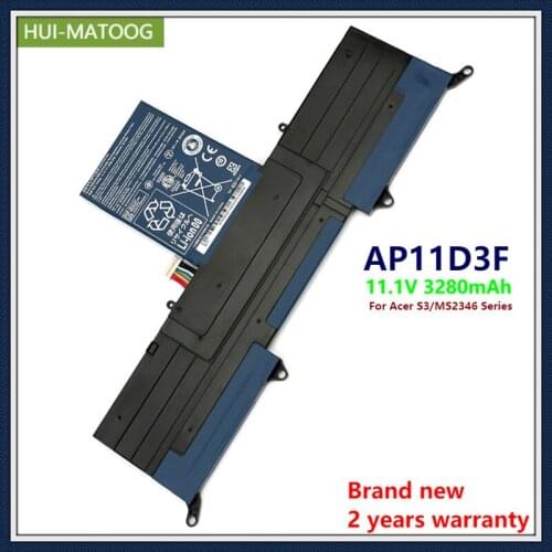AP11D3F 11.1V 3280mAh Laptop Battery For ACER for Aspire S3 S3-371 S3-391 S3-951 Series 3ICP5/65/88 3ICP5/67/90 AP11D4F MS2346
