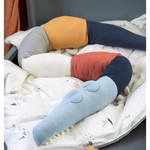 Baby Bumpers Newborn Infant Crib Bumper 185cm Crocodile Nordic Cot Protector Pillows Cotton Crib Fence Cushion Baby Room Decor