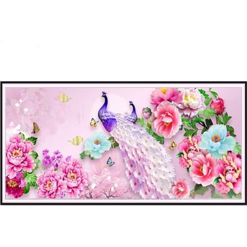 Large Diamond Painting Peacock Peony flowers Diamond embroidery animal china style 5d diy full square/round mosaic wall decor