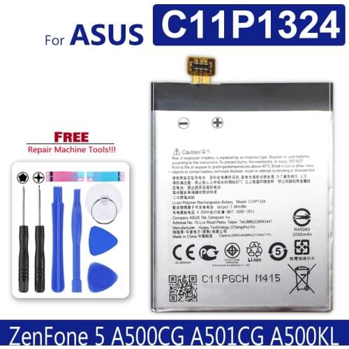 C11P1324 Mobile Phone Replacement Battery For Asus ZenFone 5 A500G A500 A500CG A501CG A500KL ZenFone5 2050mAh Phone Battery