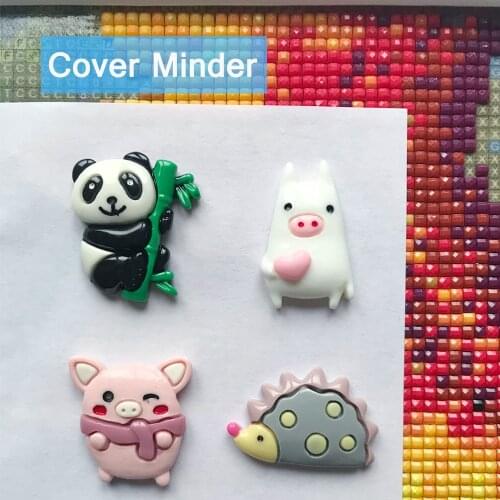Diamond Painting Cover Minder Animal Pig Panda Design Cover Holder DIY 5D Painting with Diamonds Accessories