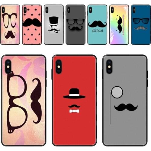Sexy Beard Mustache Tpu Black Soft Black Phone Case Cute For Huawei Honor 20 20i 20s 10 10i 6A 7A 7X 8C 8X 9 9A 9I 9X Lite Pro
