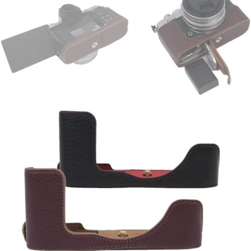 Genuine Leather Camera Bag Base Half Body Case Cover Protector Shell for Nikon Z fc ZFC Z-FC Mirrorless Camera