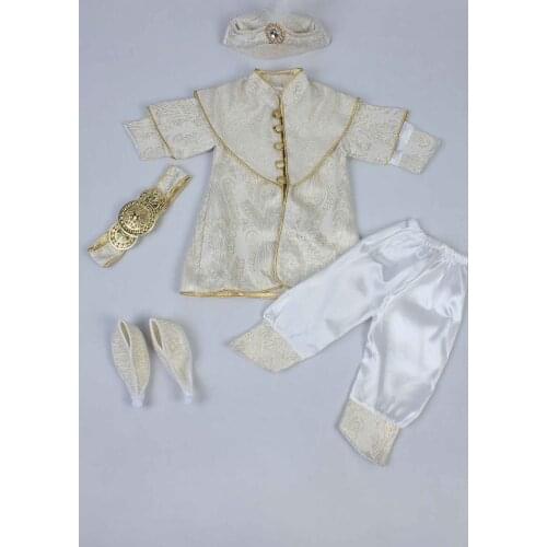 Yellow Boy Baby Suit Prince Ottoman Prince Gentleman Formal Dresses Boys Babies 5 Piece Set Male Clothing Special Occasions Outfit Model