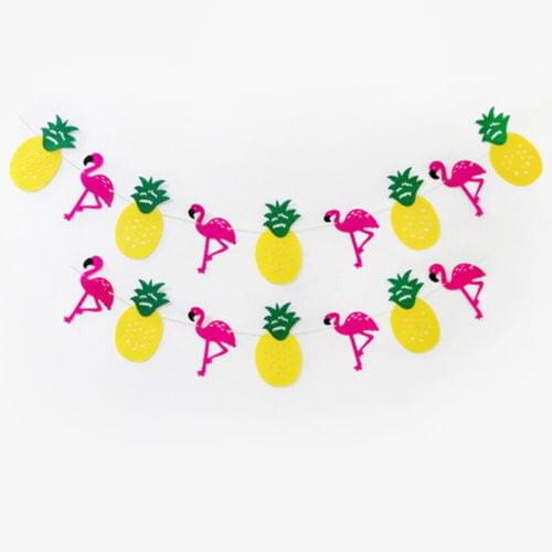Flamingo Pineapple birthday felt Garlands baby shower Wedding Tropical Christmas buntings nursery room decor baptism banners