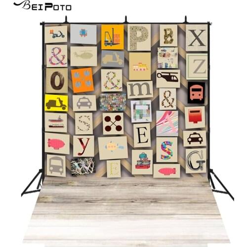 BEIPOTO Newborn photography backdrops Letter square wall photo background kids photo booth props photo shooting studio picture