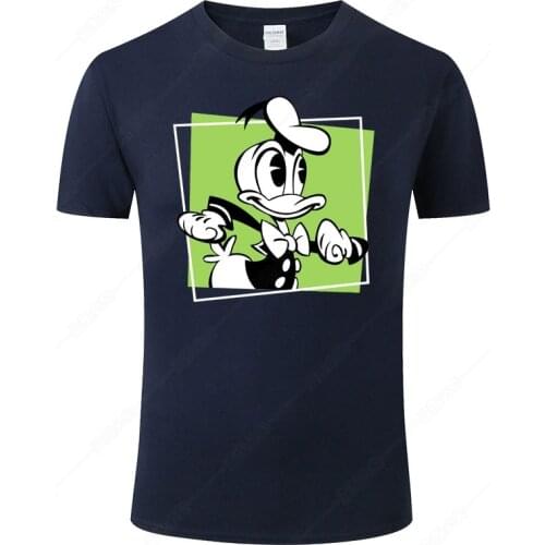Cartoon Anime Donald Duck T Shirt Men Summer Cotton Short Sleeve Print T-shirt Male Cool Tees Camisa Hombre Unisex Clothes J117
