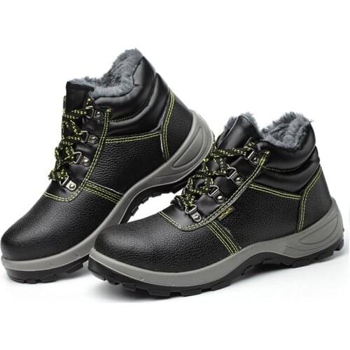 Cotton Shoes Men Work Safety Shoes Steel Toe Anti-Smashing Wear roof Soft Light Indestructible Protective Boots Sneaker