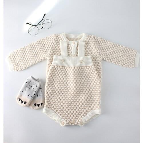 Baby Knitted Romper Newborn Baby Clothes For Girls Jumpsuit Autumn Baby Girls Boys Clothes Cotton Baby Girl Romper Cardigan