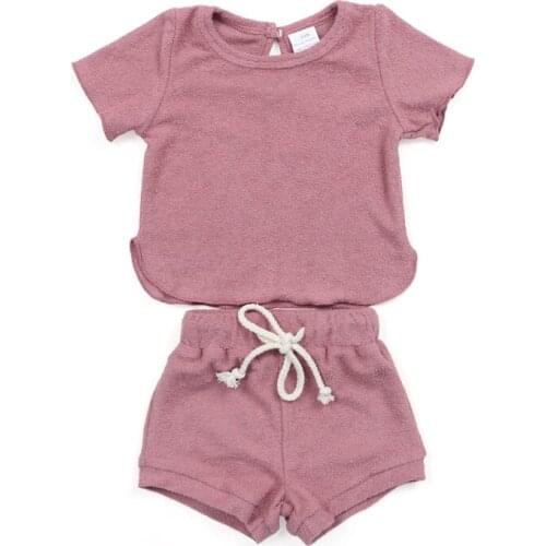 Kaiya Angel Unisex Boutique Toddler Clothing Set Children Boys Summer Casual Outfits T-Shirts + Shorts Girls Sport Suit