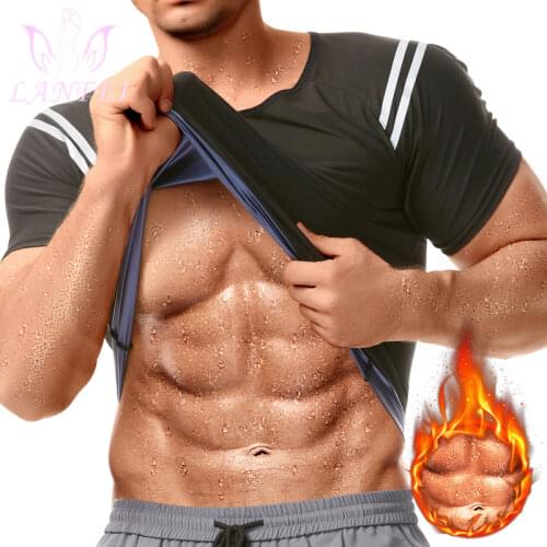 LANFEI Shapewear Waist Trainer Vest Men Hot Sauna Body Suits Sweat Tank Tops Gym Fat Burn Slim Shapers Compression Workout Shirt
