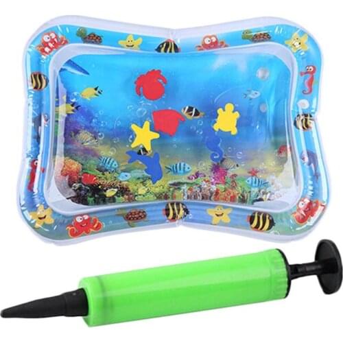 Summer Baby Inflatable Patted Pad Stimulate Visual Development Infant Water Ice Mat Delicate Design Cushion Toy with Inflator