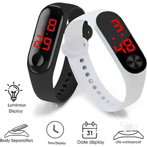 Fashion LED Digital Watch Luxury Light Touch Screen Silicone Strap Wristwatch Women Sports Bracelet Watches Kids Clocks Gift