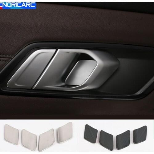 Stainless Steel Inner Door Bowl Sequins Decoration Cover Trim Stickers For BMW 3 Series G20 G28 2020 Car Styling Interior