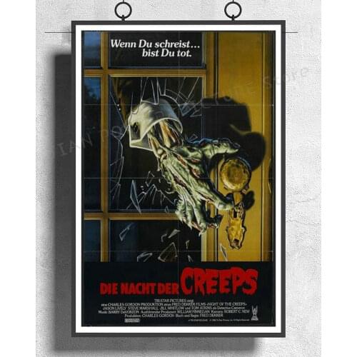 NJ810 NIGHT OF THE CREEPS Movie Horror VHS Rare Wall Sticker Silk Poster Art Home Decoration