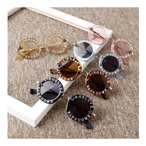 New Infant Kids Baby Girls Boys Fashion Sunglasses Letter Solid Sun Glass Hot