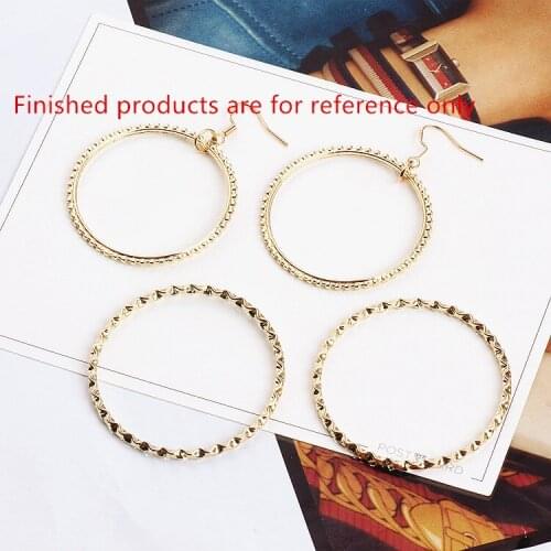 New style 30pcs/lot 40mm 45mm alloy gold color Geometric rounds shape metal fashion charms diy jewelry earring pendant accessory