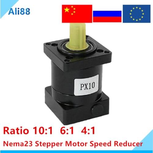 NEMA 23 Planetary Gearbox Ratio 4:1 5:1 6:1 10:1 90 degree right angle planetary reducer Nema23 Stepper Motor Speed Reducer