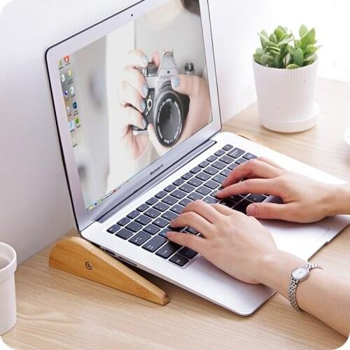 Simple Wooden Notebook Bracket Adjustable Creative Desktop Computer Increased Rack Cooling Base Shelf