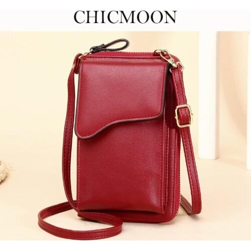 High Quality PU Leather Small Shoulder Bag Casual Handbag Crossbody Bags for Women Phone Pocket Girl Purse Mini Messenger Bags