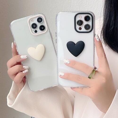 Three Dimensional Love IPhone 12promax Apple 11 Mobile Phone Case X / XS / XR Soft Case 8plus Transparent Iphone Xr Phone Cases