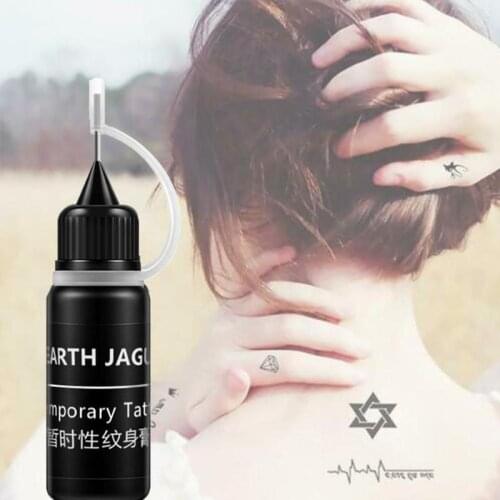 Waterproof Natural Black Juice Tattoo Paste For Temporary Body Art Painting Long Lasting Tattoo Juice Ink Body Art Cream 10ml