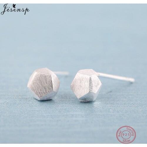 Jisensp 925 Sterling Silver Cone Earrings Cute Small Hammer Women Stud Earrings Simple Geometric Earings Jewelry Ear Studs