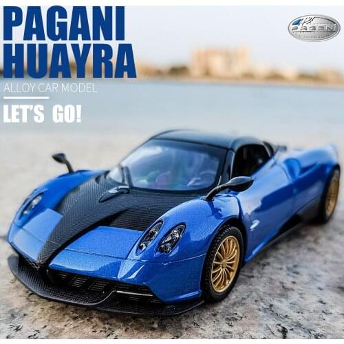 1:32 Pagani Huayra Fengshen Alloy Sports Car Simulation Childrens Racing Car Pull Back Car Model Toy Ornaments Collection Gift