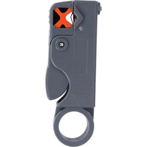 1Pc Coaxial Household Multi Tool Cable Stripper/Cutter Tool Rotary Coax Stripper for RG59/6/58 Metal Network Tool Wire Stripper