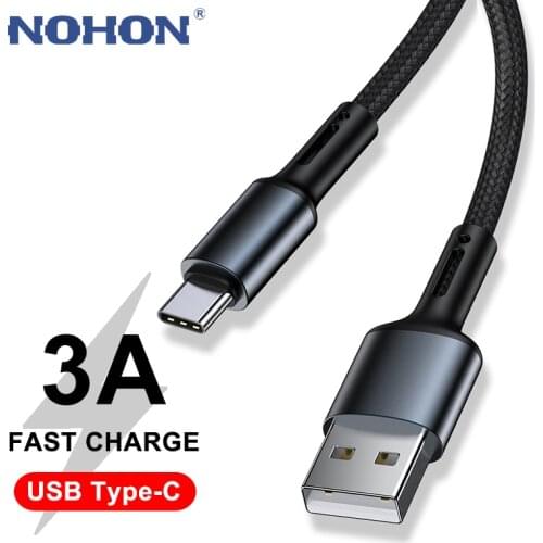 1m 2m 3m USB Type C Charger Cable For Samsung S20 S10 A51 Huawei P30 Pro Mate 30 Xiaomi Fast Charging Long Wire USB-C Data Cord