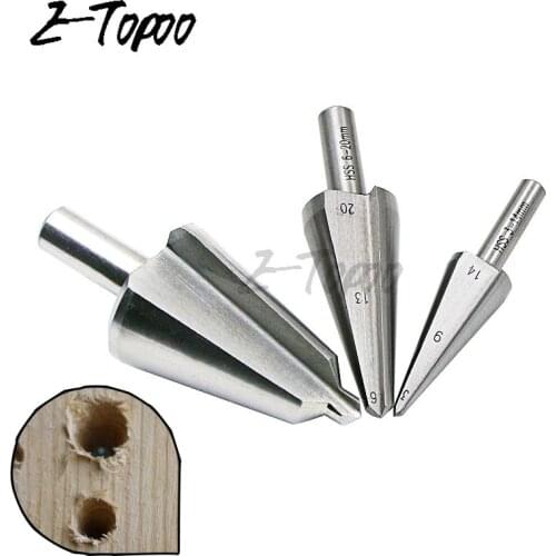 3pcs/set Umbrella chamfering Metal Step Drill Bit Steel Core Drill Bit Chamfer Step Drill Bits 16-30.5mm 6-20mm 3-14mm