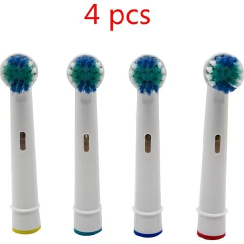 4pcs/Set Electric Toothbrush Heads SB-17A Replacement Soft-bristled POM 4 Colors for Oral B 3D