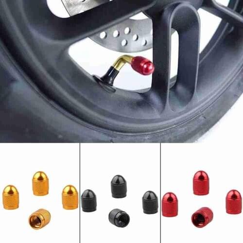 4 Pcs Air Valve Dust Cap Set For Car Bike Universal Bullet Shape Accessories Aluminum Alloy Tire Parts Wheel Rim Valve Stem Caps