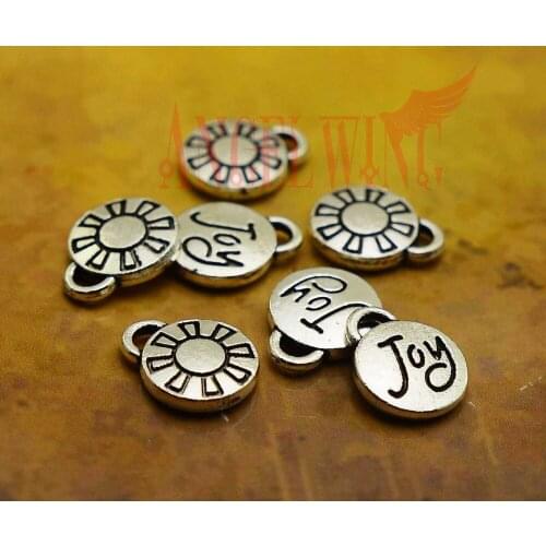 50pcs/lot--21x11mm, Antique Silver plated joy charms ,DIY supplies, Jewelry accessories