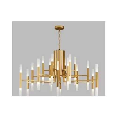 American acrylic crystal bar living room chandelier Nordic creative dining room bedroom lamp designer chandelier