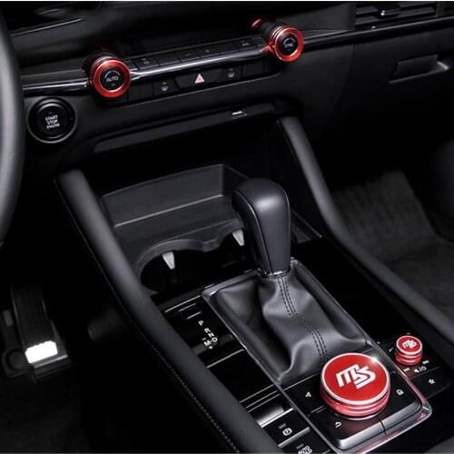 Car Multimedia Central Control Air Conditioner Knob Ring Protection Cover Decoration Cover for Mazda CX30 CX-30 2020 2021