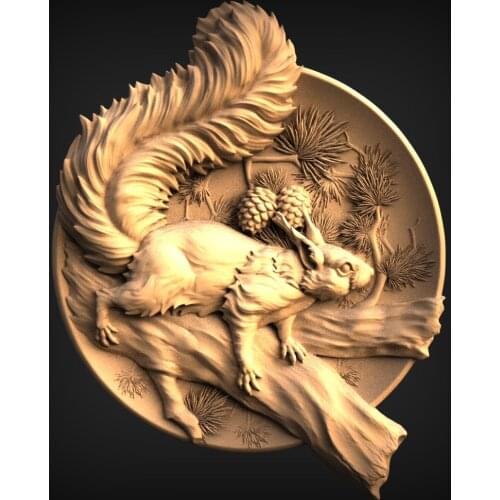 Animal decor round plate 3D STL Model for CNC Router Carving Machine Artcam aspire_Animal round decoration